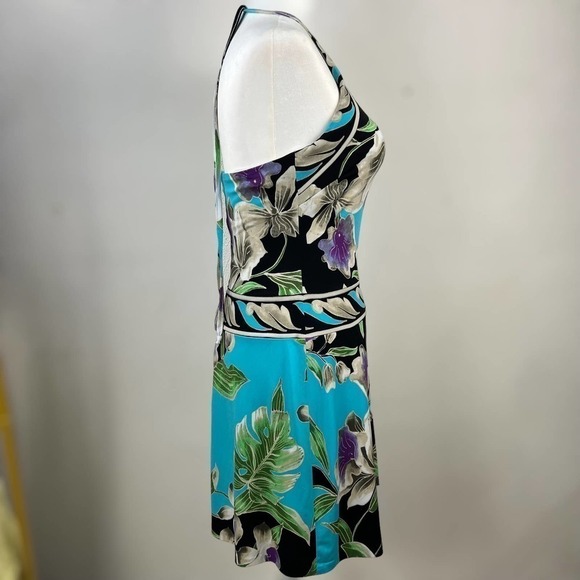 Cache Y2K Floral Halter Dress Lightweight Stretch Size Small - Picture 7 of 16
